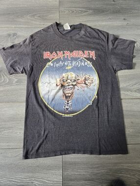 Vintage 1988 Iron Maiden "Can I Play With Madness" Tour T-Shirt Spring Ford L